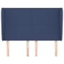 Headboard with blue fabric ears 147x23x118/128 cm by vidaXL, Headboards and footboards - Ref: Foro24-3117680, Price: 120,15 €...
