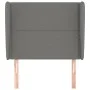 Headboard with dark gray fabric ears 83x23x118/128 cm by vidaXL, Headboards and footboards - Ref: Foro24-3117791, Price: 67,3...