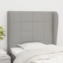 Kopfteil mit hellgrauen Stoffohren 83x23x118/128 cm von vidaXL, Kopf- und Fußteile - Ref: Foro24-3117930, Preis: 70,13 €, Rab...
