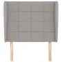 Headboard with light gray fabric ears 83x23x118/128 cm by vidaXL, Headboards and footboards - Ref: Foro24-3117930, Price: 67,...