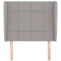 Kopfteil mit hellgrauen Stoffohren 83x23x118/128 cm von vidaXL, Kopf- und Fußteile - Ref: Foro24-3117930, Preis: 70,13 €, Rab...