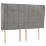 Kopfteil mit hellgrauen Samtohren 147x23x118/128 cm von vidaXL, Kopf- und Fußteile - Ref: Foro24-3118004, Preis: 123,17 €, Ra...