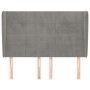 Headboard with light gray velvet ears 147x23x118/128 cm by vidaXL, Headboards and footboards - Ref: Foro24-3118004, Price: 12...