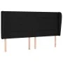 Cabecero con orejas de tela negro 163x23x118/128 cm de vidaXL, Cabeceros y pies de cama - Ref: Foro24-3117964, Precio: 111,01...
