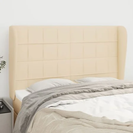 Headboard with cream fabric ears 147x23x118/128 cm by vidaXL, Headboards and footboards - Ref: Foro24-3117959, Price: 107,94 ...
