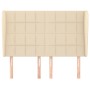Headboard with cream fabric ears 147x23x118/128 cm by vidaXL, Headboards and footboards - Ref: Foro24-3117959, Price: 111,59 ...