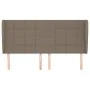 Headboard with ears in taupe gray fabric 183x23x118/128 cm by vidaXL, Headboards and footboards - Ref: Foro24-3117974, Price:...
