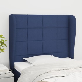Kopfteil mit blauen Stoffohren 83x23x118/128 cm von vidaXL, Kopf- und Fußteile - Ref: Foro24-3117936, Preis: 70,51 €, Rabatt: %