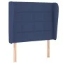 Headboard with blue fabric ears 83x23x118/128 cm by vidaXL, Headboards and footboards - Ref: Foro24-3117936, Price: 74,15 €, ...