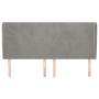 Headboard with light gray velvet ears 163x23x118/128 cm by vidaXL, Headboards and footboards - Ref: Foro24-3117730, Price: 11...