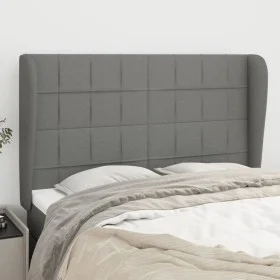 Headboard with dark gray fabric ears 147x23x118/128 cm by vidaXL, Headboards and footboards - Ref: Foro24-3117955, Price: 126...
