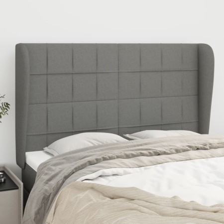 Kopfteil mit dunkelgrauen Stoffohren 147x23x118/128 cm von vidaXL, Kopf- und Fußteile - Ref: Foro24-3117955, Preis: 130,35 €,...