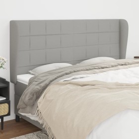 Headboard with light gray fabric ears 183x23x118/128 cm by vidaXL, Headboards and footboards - Ref: Foro24-3117970, Price: 12...