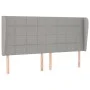 Headboard with light gray fabric ears 183x23x118/128 cm by vidaXL, Headboards and footboards - Ref: Foro24-3117970, Price: 11...