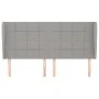Headboard with light gray fabric ears 183x23x118/128 cm by vidaXL, Headboards and footboards - Ref: Foro24-3117970, Price: 11...