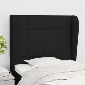 Headboard with black fabric ears 93x23x118/128 cm by vidaXL, Headboards and footboards - Ref: Foro24-3117940, Price: 71,00 €,...