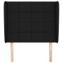 Headboard with black fabric ears 93x23x118/128 cm by vidaXL, Headboards and footboards - Ref: Foro24-3117940, Price: 73,16 €,...