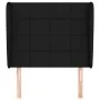 Headboard with black fabric ears 93x23x118/128 cm by vidaXL, Headboards and footboards - Ref: Foro24-3117940, Price: 71,00 €,...