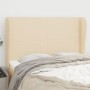 Headboard with cream fabric ears 147x23x118/128 cm by vidaXL, Headboards and footboards - Ref: Foro24-3117679, Price: 127,99 ...