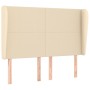Headboard with cream fabric ears 147x23x118/128 cm by vidaXL, Headboards and footboards - Ref: Foro24-3117679, Price: 127,99 ...