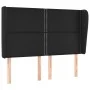 Headboard with black synthetic leather ears 147x23x118/128 cm by vidaXL, Headboards and footboards - Ref: Foro24-3117906, Pri...