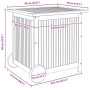 Caja de almacenaje de jardín ruedas acacia maciza 60x50x58 cm