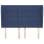 Headboard with blue fabric ears 147x23x118/128 cm by vidaXL, Headboards and footboards - Ref: Foro24-3117960, Price: 112,94 €...