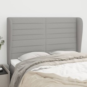 Headboard with light gray fabric ears 147x23x118/128 cm by vidaXL, Headboards and footboards - Ref: Foro24-3118094, Price: 13...