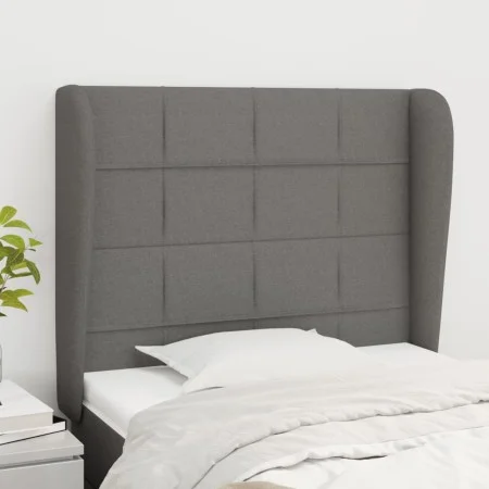Headboard with dark gray fabric ears 83x23x118/128 cm by vidaXL, Headboards and footboards - Ref: Foro24-3117931, Price: 74,1...