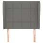 Headboard with dark gray fabric ears 83x23x118/128 cm by vidaXL, Headboards and footboards - Ref: Foro24-3117931, Price: 74,1...