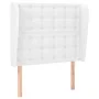 Kopfteil mit Ohren aus weißem Kunstleder, 93x23x118/128 cm von vidaXL, Kopf- und Fußteile - Ref: Foro24-3118035, Preis: 76,75...