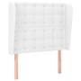 Kopfteil mit Ohren aus weißem Kunstleder, 93x23x118/128 cm von vidaXL, Kopf- und Fußteile - Ref: Foro24-3118035, Preis: 77,26...