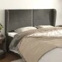 Headboard with dark gray velvet ears 203x23x118/128 cm by vidaXL, Headboards and footboards - Ref: Foro24-3117883, Price: 108...