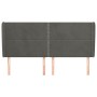 Kopfteil mit dunkelgrauen Samtohren 203x23x118/128 cm von vidaXL, Kopf- und Fußteile - Ref: Foro24-3117883, Preis: 110,64 €, ...