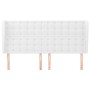 Headboard with ears white synthetic leather 183x23x118/128cm by vidaXL, Headboards and footboards - Ref: Foro24-3118059, Pric...