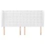 Headboard with ears white synthetic leather 183x23x118/128cm by vidaXL, Headboards and footboards - Ref: Foro24-3118059, Pric...