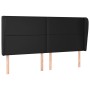 Headboard with ears black synthetic leather 183x23x118/128cm by vidaXL, Headboards and footboards - Ref: Foro24-3117778, Pric...