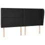 Headboard with ears black synthetic leather 183x23x118/128cm by vidaXL, Headboards and footboards - Ref: Foro24-3117778, Pric...