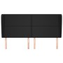 Headboard with ears black synthetic leather 183x23x118/128cm by vidaXL, Headboards and footboards - Ref: Foro24-3117778, Pric...