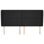 Headboard with ears black synthetic leather 183x23x118/128cm by vidaXL, Headboards and footboards - Ref: Foro24-3117778, Pric...
