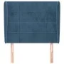 Headboard with dark blue velvet ears 103x23x118/128 cm by vidaXL, Headboards and footboards - Ref: Foro24-3118002, Price: 100...