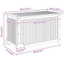 Caja de almacenaje de jardín ruedas acacia maciza 90x50x58 cm