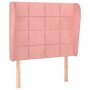 Kopfteil mit rosa Samtohren 93x23x118/128 cm von vidaXL, Kopf- und Fußteile - Ref: Foro24-3117997, Preis: 76,64 €, Rabatt: %