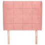 Kopfteil mit rosa Samtohren 93x23x118/128 cm von vidaXL, Kopf- und Fußteile - Ref: Foro24-3117997, Preis: 76,64 €, Rabatt: %