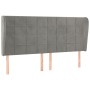 Kopfteil mit hellgrauen Samtohren 203x23x118/128 cm von vidaXL, Kopf- und Fußteile - Ref: Foro24-3118022, Preis: 124,22 €, Ra...