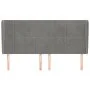Headboard with light gray velvet ears 203x23x118/128 cm by vidaXL, Headboards and footboards - Ref: Foro24-3118022, Price: 12...