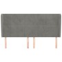 Kopfteil mit hellgrauen Samtohren 203x23x118/128 cm von vidaXL, Kopf- und Fußteile - Ref: Foro24-3118022, Preis: 124,22 €, Ra...