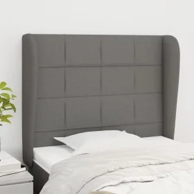 Headboard with dark gray fabric ears 103x23x118/128 cm by vidaXL, Headboards and footboards - Ref: Foro24-3117947, Price: 77,...
