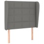Kopfteil mit dunkelgrauen Stoffohren 103x23x118/128 cm von vidaXL, Kopf- und Fußteile - Ref: Foro24-3117947, Preis: 79,12 €, ...
