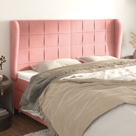 Kopfteil mit rosa Samtohren 203x23x118/128 cm von vidaXL, Kopf- und Fußteile - Ref: Foro24-3118027, Preis: 158,04 €, Rabatt: %
